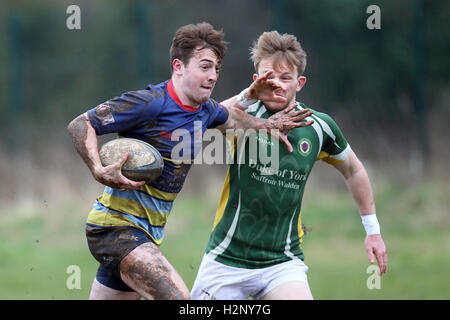 Alte Cooperians RFC Vs Saffron Walden RFC - Rugby Union an Coopers Company & Coborn Schule, Upminster - 14.02.15 Stockfoto