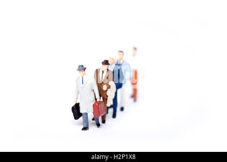 Team-Menschen in einer Zeile Stockfoto