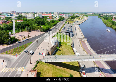 Blick auf historische Zentrum von Tjumen. Russland Stockfoto
