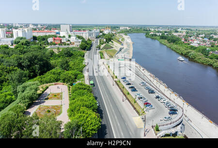 Blick auf historische Zentrum von Tjumen. Russland Stockfoto
