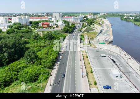 Blick auf historische Zentrum von Tjumen. Russland Stockfoto
