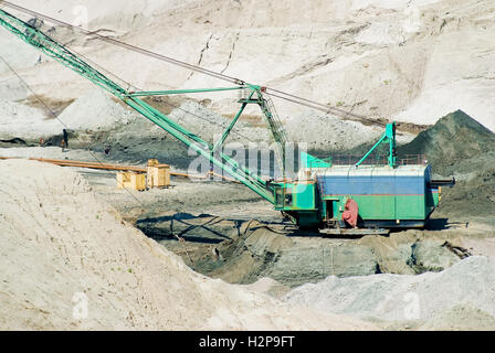 Bernstein-Tagebau in Yantarny, Russland Stockfoto