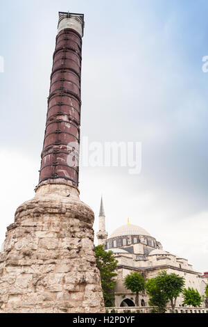 Spalte von Constantine auch bekannt als der Stein verbrannt oder die verbrannte Säule ist eine römische monumentale Säule gebaut auf Befehl Stockfoto