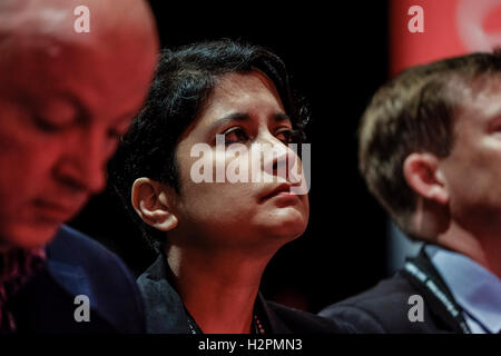 Party Arbeitskonferenz am 27.09.2016 in Liverpool ACC, Liverpool. Personen im Bild: Shami Chakrabarti, Baroness Chakrabarti CBE, besucht Konferenz. Bild von Julie Edwards. Stockfoto