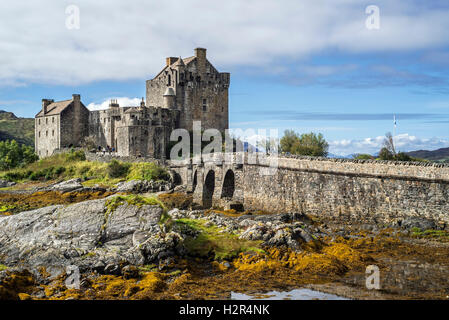 Eilean Donan Castle im Loch Duich, Ross und Cromarty, Western Highlands von Schottland, UK Stockfoto