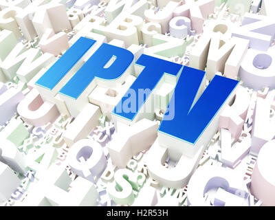 Web-Development-Konzept: IPTV auf dem Alphabet Hintergrund Stockfoto