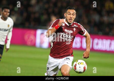 Metz, Frankreich. 1. Oktober 2016. Französische Fußball-Liga 1. FC Metz gegen Monaco. Erding Mevlüt Credit: Aktion Plus Sport/Alamy Live-Nachrichten Stockfoto