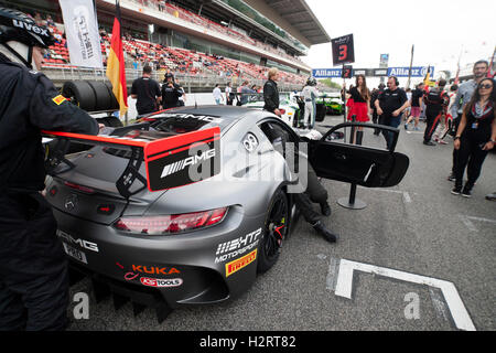 Barcelona, Spanien. 2. Oktober 2016. Startaufstellung der Blancpain GT Reihe Finale, während das Festival De La Velocidad de Barcelona auf dem Circuit Catalunya. Bildnachweis: Pablo Guillen/Alamy Live-Nachrichten Stockfoto