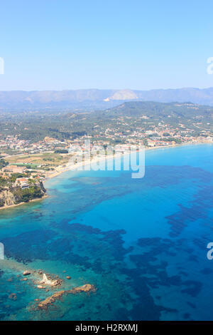 Luftbild auf Zakynthos Insel Griechenland - Tsilivi Stockfoto