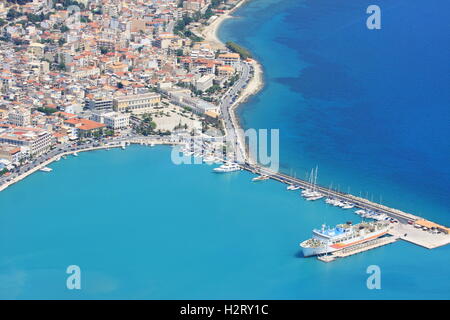 Luftbild auf Zakynthos Griechenland - Zakynthos-Stadt Stockfoto