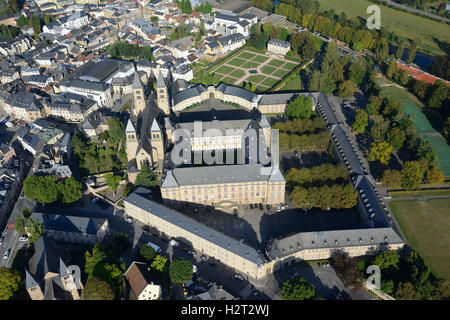 LUFTAUFNAHME. Kloster Echternach. Bezirk Grevenmacher, Luxemburg. Stockfoto