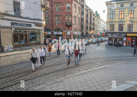 Jährliche Kulturnacht in Norrköping, Schweden - ein Fest der bildenden Kunst Stockfoto