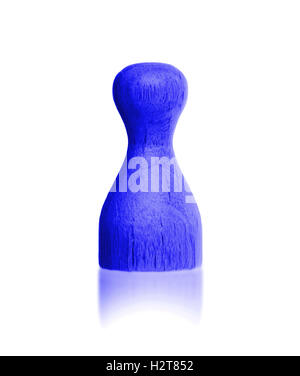 Hölzerne Bauer mit einer Volltonfarbe Stockfoto