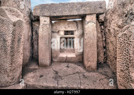 Mnajdra Tempel, Malta Stockfoto