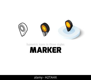 Marker-Symbol im anderen Stil Stock Vektor