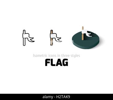 Flaggensymbol in anderen Stil Stock Vektor