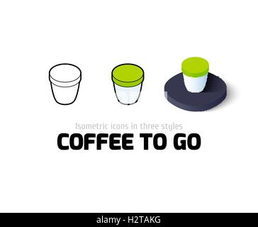 Kaffee zum Go-Symbol im anderen Stil Stock Vektor
