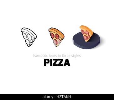 Pizza-Symbol im anderen Stil Stock Vektor