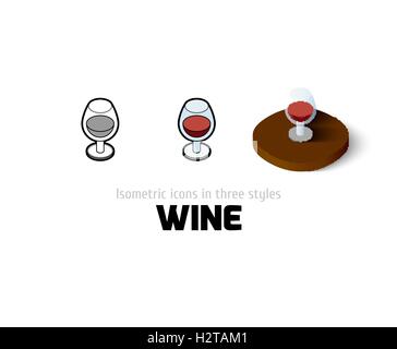 Wein-Symbol im anderen Stil Stock Vektor