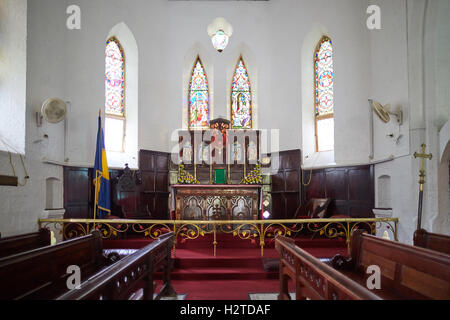 Barbados St. John Parish Kirche gotische innere Geschichte historisch bedeutende Wahrzeichen Kirche Religion religiöse Bogen Stockfoto