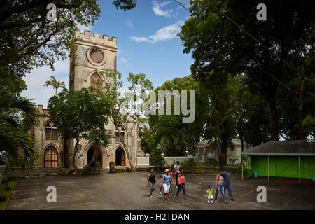 Barbados St. John Parish Kirche gotische äußere historische Geschichte bedeutende Wahrzeichen Kirche Religion religiöse Bogen Stockfoto