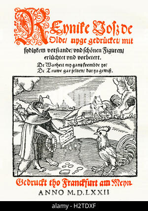 Jahr 1572, Buch Cover Drucken der satirischen Buch Stockfoto