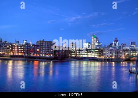 Fluss Themse Panorama, London, England Stockfoto