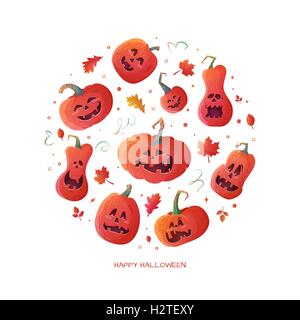 Happy Halloween-Karte. Stock Vektor
