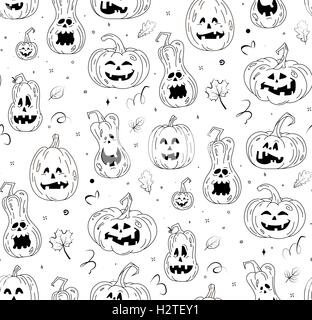 Nahtlose Vektormuster für Halloween. Stock Vektor