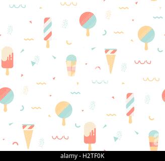 Muster-Memphis-Eis Stock Vektor