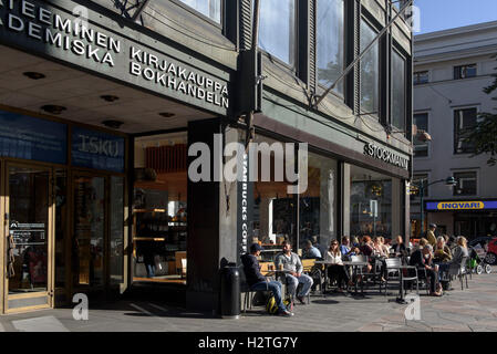 Akademische Buchhandlung, Pohjoisesplanadi 39, Helsinki. Finnland Stockfoto