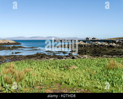 Scalasaig Fährhafen, Insel Colonsay, Scotland, UK. Stockfoto