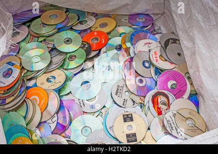 CD Aufbewahrung zu recyceln, recycling-Center Stockfoto