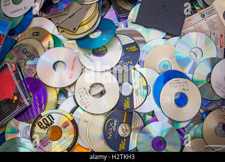 CD Aufbewahrung zu recyceln, recycling-Center Stockfoto