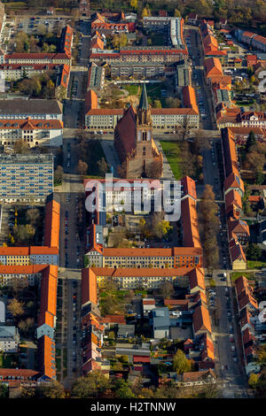 Luftaufnahme, Schloss Kirche Neustrelitz, Neustrelitz, Mecklenburger Seenplatte, Müritz, Mecklenburg-Vorpommern, Deutschland, Europa, Stockfoto