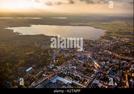 Luftbild, Zierker Seen, Neustrelitz, Mecklenburger Seenplatte, Müritz, Mecklenburg-Vorpommern, Deutschland, Europa, Luftbild Stockfoto