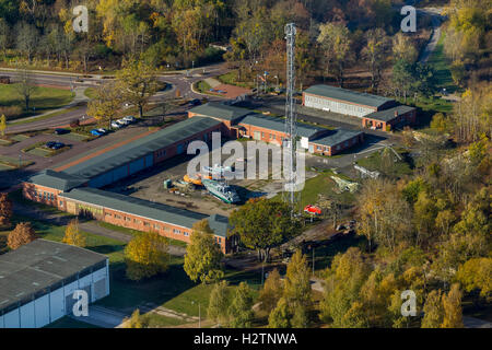 Luftbild, Luftfahrt-technische Museum Rechlin, Rechlin, Mecklenburg Tiefland Ebene voll von Seen, Mecklenburg-Vorpommern Pomeran Stockfoto