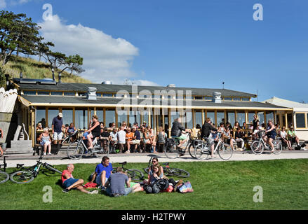 Terschelling De Walvis (Wal) beach Café-Bar-Pub-Restaurant-Niederlande Stockfoto