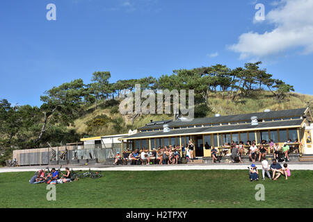 Terschelling De Walvis (Wal) beach Café-Bar-Pub-Restaurant-Niederlande Stockfoto