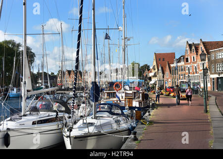 Alten Hafen Hafen Hoorn Niederlande Segelboot Schiff Stockfoto