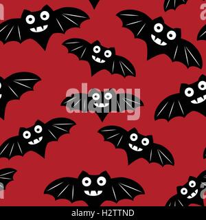 Halloween Musterdesign mit schwarze Fledermaus Stock Vektor