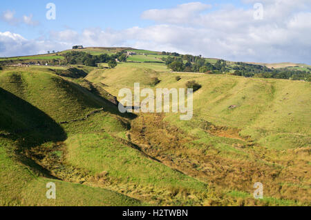 Die Überreste von einem stillgelegten Steinbruch in der Nähe von Frosterley, Weardale, Co. Durham, England, UK Stockfoto