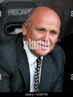 Hull City Interimstrainer Mike Phelan in der Premier League-Spiel im Stadion KCOM, Rumpf. Stockfoto