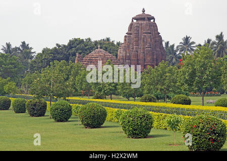 Antike Hindu Tempel (Rajarani) in Bhubaneswar, Orissa, Indien Stockfoto