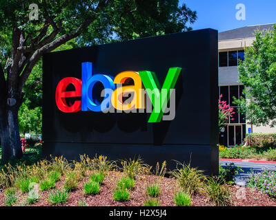 San Jose, Kalifornien - 17. Juli 2016: eBay Inc. HQ. eBay Inc. ist eine Internet-basierte e-Commerce-Unternehmen. Stockfoto