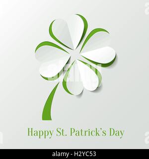 St. Patricks Tag Hintergrund mit Klee Stock Vektor