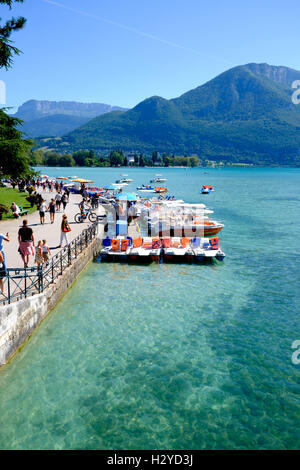 Lake Annecy Haute-Savoie-Abteilung, die Region Rhône-Alpes, Frankreich Stockfoto