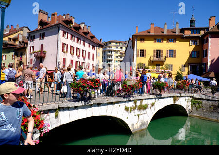 Altstadt von Annecy, Haute-Savoie-Abteilung, Region Rhône-Alpes, Frankreich Stockfoto