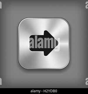 Pfeil - Taste "Vektor Metall app" Stock Vektor