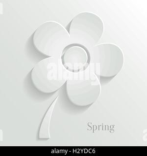 Abstraktes Vektor Sommer Hintergrund mit weißen Blumen Stock Vektor
